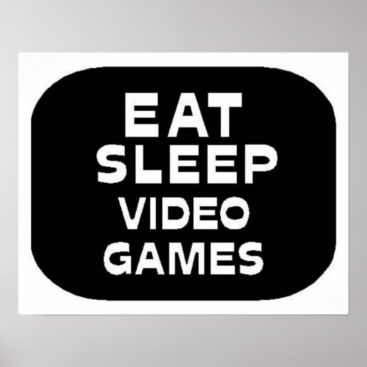 Eat Sleep Video Games Poster (Voorkant)