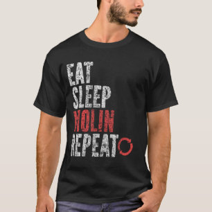 Eat Sleep Violin Herhalen T-shirt