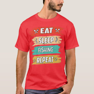 Eat Sleep Vist Herhalen Geviste Fisher Premium T-shirt