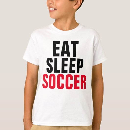 EAT SLEEP VOETBAL T-shirts (Voorkant)