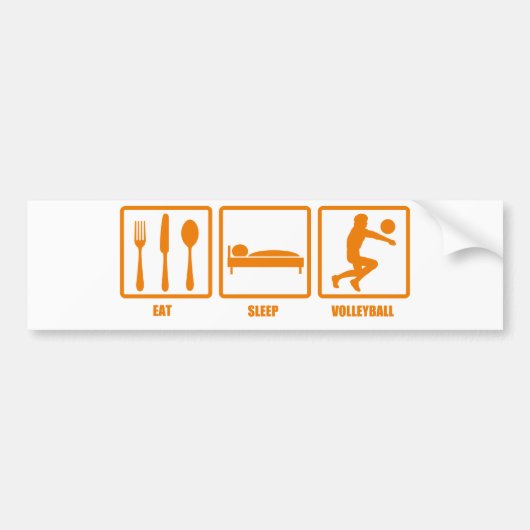 Eat Sleep Volleyball Bumpersticker (Voorkant)