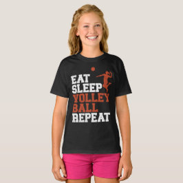 Eat Sleep Volleyball Herhaal volleyball Girl Gift T-shirt