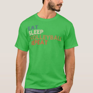 EAT SLEEP VOLLEYBALL HERHAAT   retro3 T-shirt