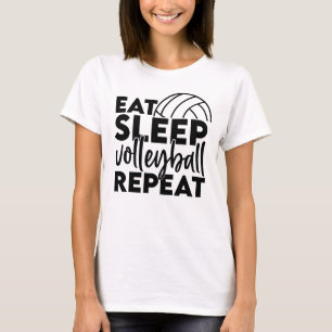 Eat Sleep Volleyball Herhalen T-shirt
