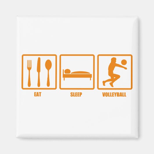 Eat Sleep Volleyball Magneet (Voorkant)