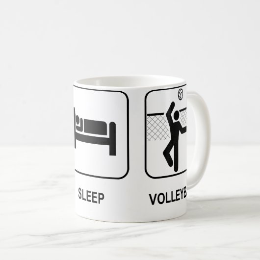 Eat Sleep Volleyball-Mok Koffiemok (Voorkant rechts)