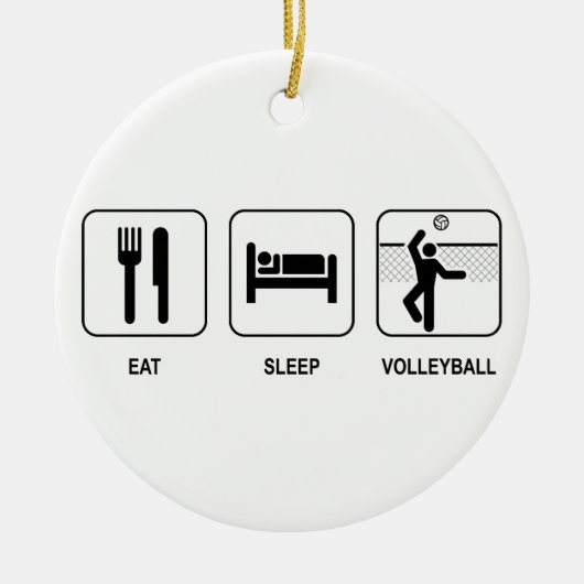Eat Sleep Volleyball Ornament (Voorkant)