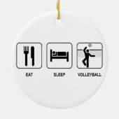 Eat Sleep Volleyball Ornament (Achterkant)