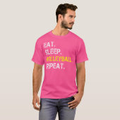 Eat Sleep Volleyball Repo Volleyball Player T-shirt (Voorkant volledig)