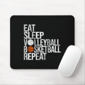 Eat Sleep Volleyll Sketll Repeat Funny Ll  Muismat (Met muis)