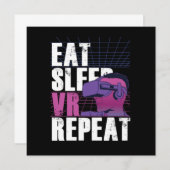 Eat Sleep VR Gamer herhalen Virtuele realiteit G Kaart (Voorkant / Achterkant)