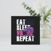 Eat Sleep VR Gamer herhalen Virtuele realiteit G Kaart (Staand voorkant)