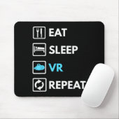 Eat Sleep Vr Repeat Funny Vr Gamer Boy Vr Athlete  Muismat (Met muis)