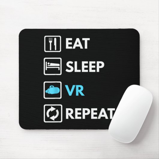 Eat Sleep Vr Repeat Funny Vr Gamer Boy Vr Athlete Muismat (Met muis)