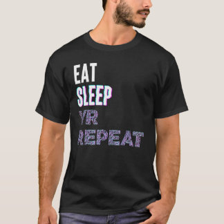 Eat Sleep Vr Repeat Virtual Reality Video Game Pc  T-shirt