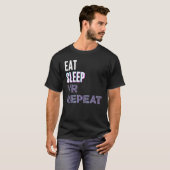Eat Sleep Vr Repeat Virtual Reality Video Game Pc T-shirt (Voorkant volledig)