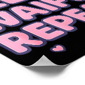 Eat Sleep Waifu Repeat Cute Anime Girl Fan Otaku M Poster (Hoek)