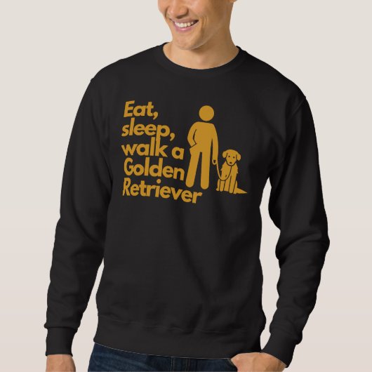Eat Sleep Walk A Golden Retriever Active 378 Trui (Voorkant)