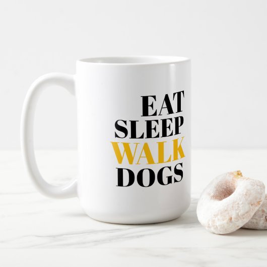 Eat Sleep Walk Dogs Koffiemok (Met donut)