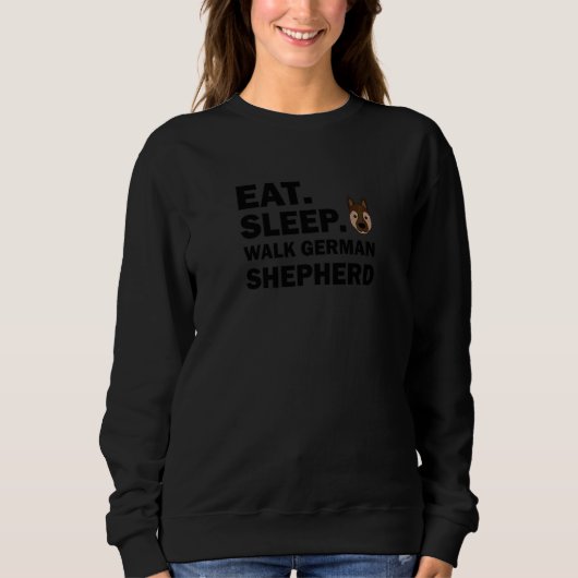 Eat Sleep Walk German Shepherd Dog Trui (Voorkant)
