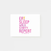 Eat Sleep Walk Staffy Herhaal Terrier Post-it® Notes (Voorkant)