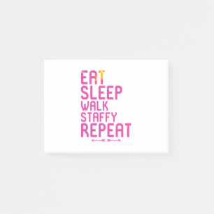 Eat Sleep Walk Staffy Herhaal Terrier Post-it® Notes
