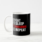 Eat Sleep Warhammers Repeat For Men Women Boys Kid Koffiemok (Links)