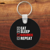 Eat Sleep Warhammers Repeat For Men Women Boys Kid Sleutelhanger (Voorkant)