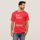 Eat Sleep Watch Horror Repeat girl T-shirt (Voorkant volledig)