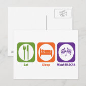 Eat Sleep Watch NASCAR Briefkaart (Voorkant / Achterkant)
