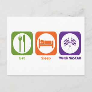 Eat Sleep Watch NASCAR Briefkaart