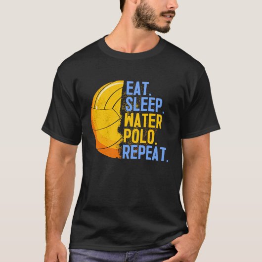 Eat Sleep Water Polo Repeat Swimming Sport  Humor (Voorkant)