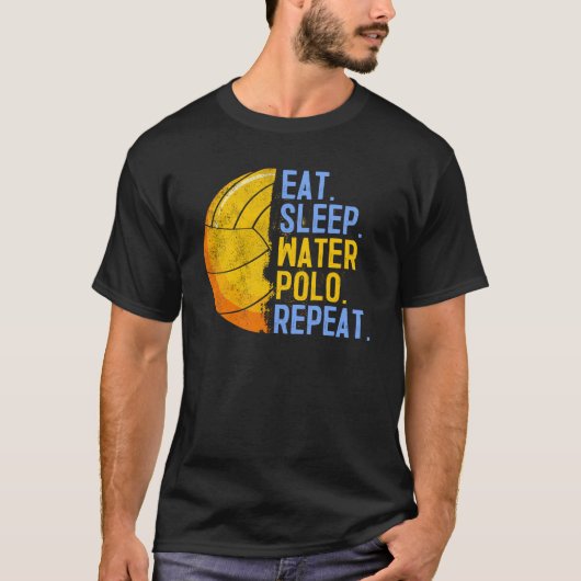 Eat Sleep Water Polo Repeat Swimming Sport Humor (Voorkant)