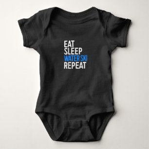 Eat Sleep Water Ski Herhaling van de waterskift Romper