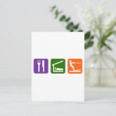 Eat Sleep Water Skien Briefkaart (Staand voorkant)