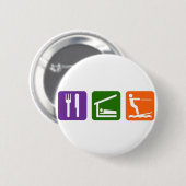 Eat Sleep Water Skien Ronde Button 5,7 Cm (Voorkant /achterkant)