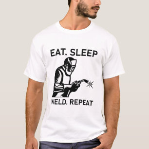 Eat Sleep Weld Herhalen - Welder Gift T-shirt