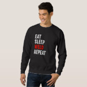 Eat Sleep Weld Repeat Welder Metal Worker Welding Trui (Voorkant volledig)