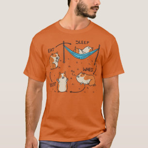 Eat Sleep Wheek Herhaal Funny Guinee Varkenspest T-shirt