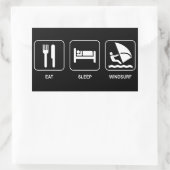 Eat Sleep Windsurf Rechthoekige Sticker (Tas)