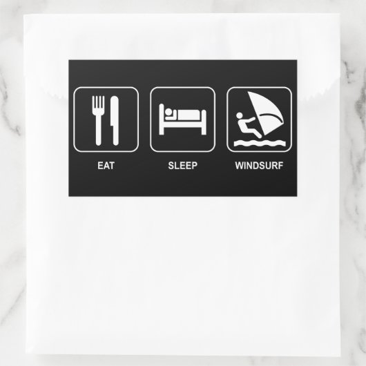 Eat Sleep Windsurf Rechthoekige Sticker (Tas)