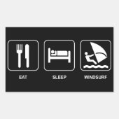 Eat Sleep Windsurf Rechthoekige Sticker (Voorkant)