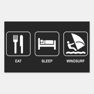 Eat Sleep Windsurf Rechthoekige Sticker