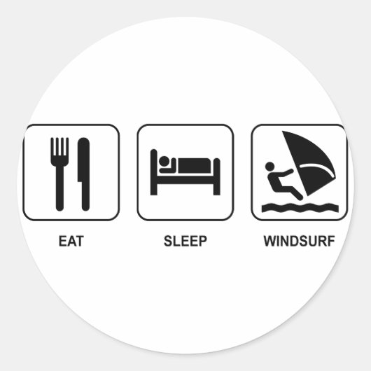 Eat Sleep Windsurf Sticker (Voorkant)