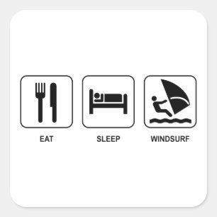 Eat Sleep Windsurf Sticker