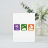 Eat Sleep Windsurfing Briefkaart (Staand voorkant)
