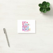 Eat Sleep Wiskunde Herhaal Fun Mathematici Post-it® Notes (Kantoor)