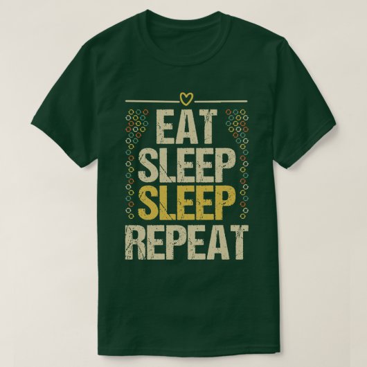 Eat Sleep Wiskunde Herhalen T-shirt (Design voorkant)