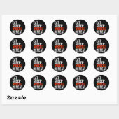 Eat Sleep Wrestle Herhaal Wrestling Gif Ronde Sticker (Vel)