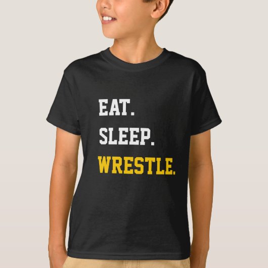 Eat Sleep Wrestle T-Shirt (Voorkant)